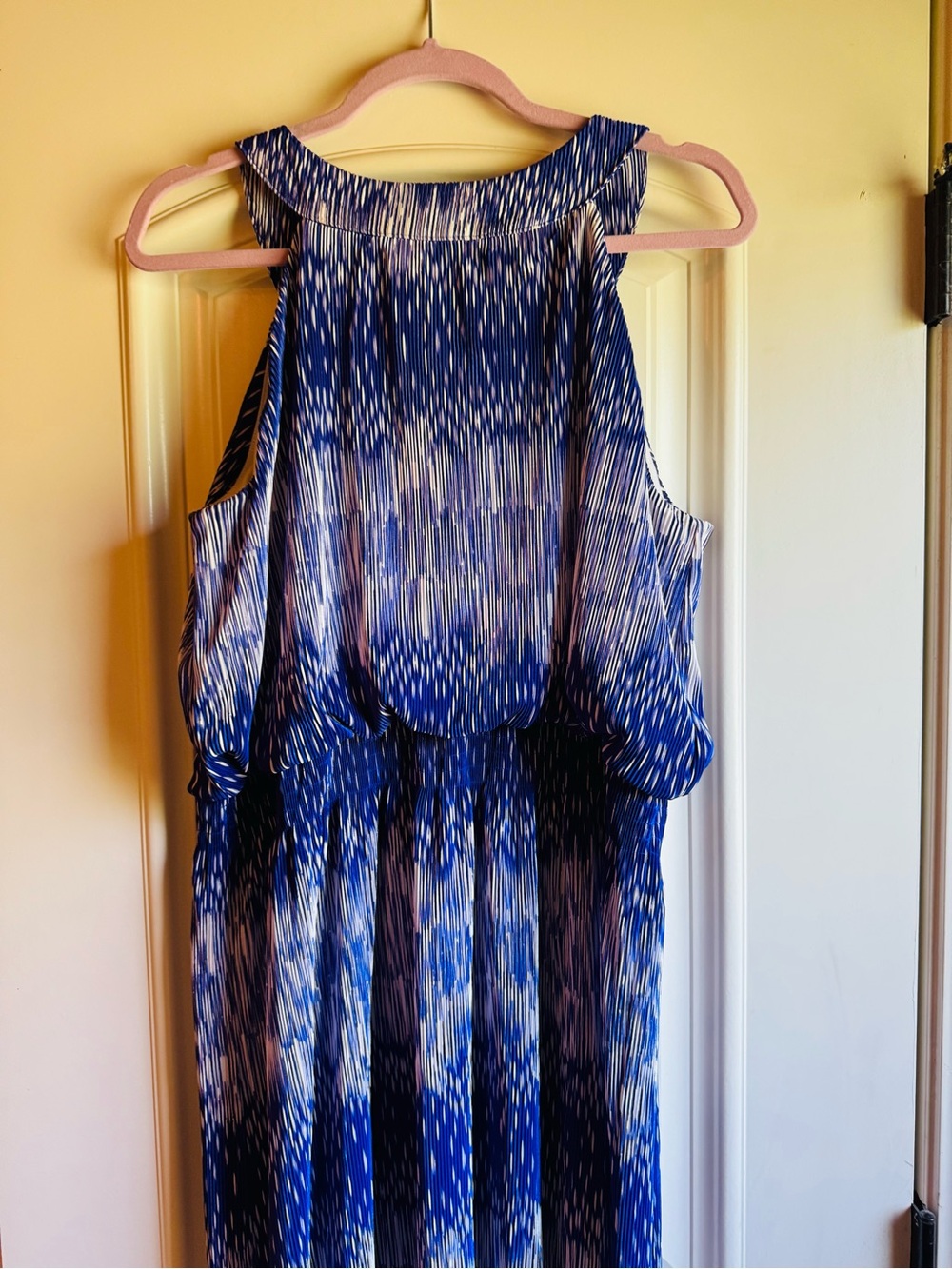 Chico's Blue & White Sleeveless Maxi Dress - Picture 4 of 5